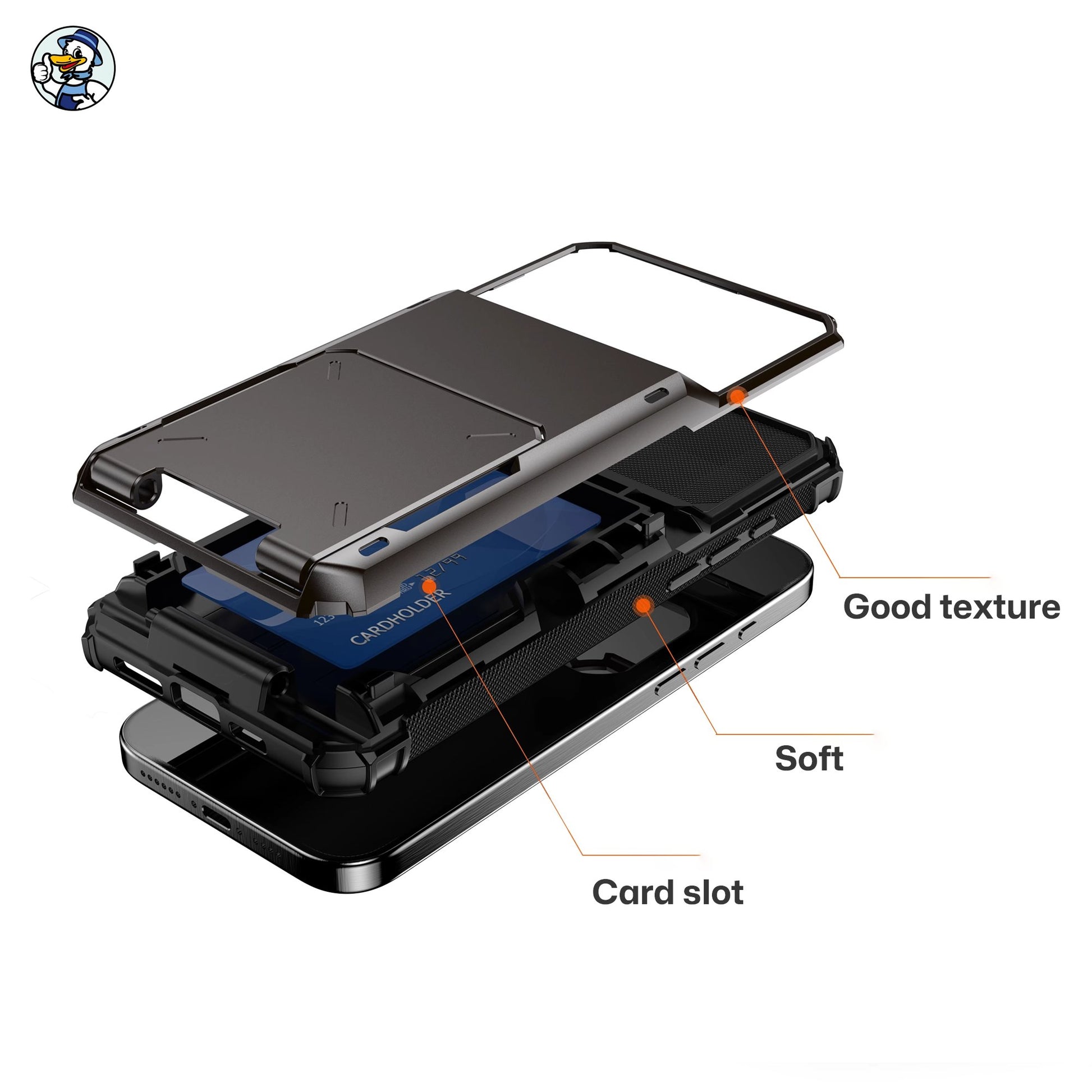 2024 Tactical Card Holder Phone Case - cleenova