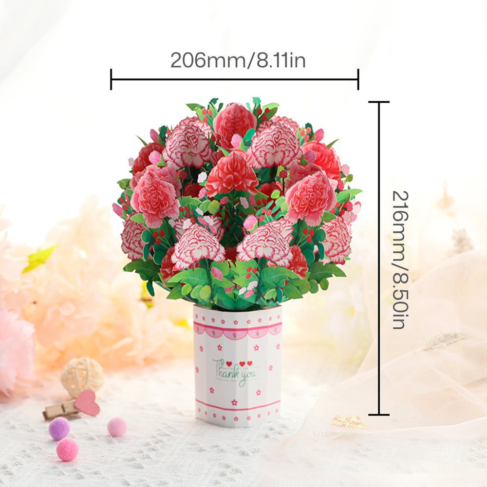 Flower Pop - Up Card: Elegant 3D Floral Greeting for Every Occasion - cleenova