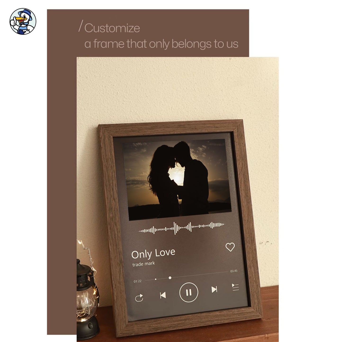 Music - Themed Photo Frame for Couples & Best Friends – "Only Love" & "Only Girl" - cleenova