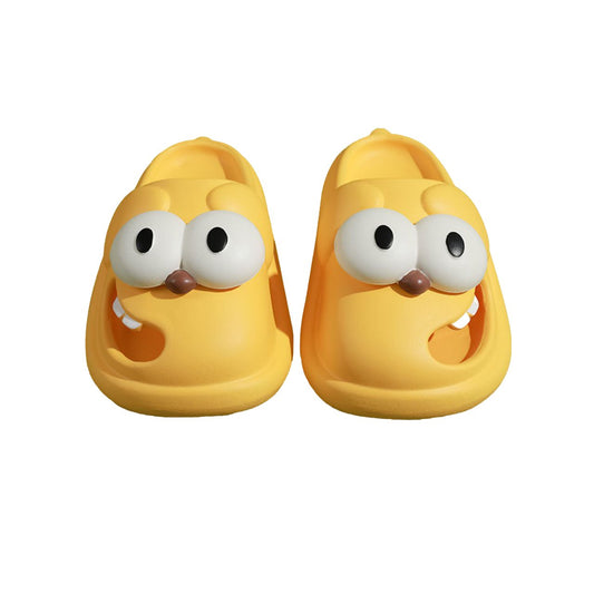 Toe - Kissing Fun: Creative Cartoon Anti - Slip Slippers for Women and Kids - cleenova